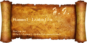Hummel Izabella névjegykártya